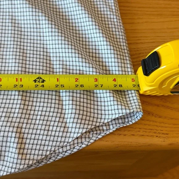 Peter Millar Men's Checkered Twill Shirt - Gray and White - Picture 7 of 7